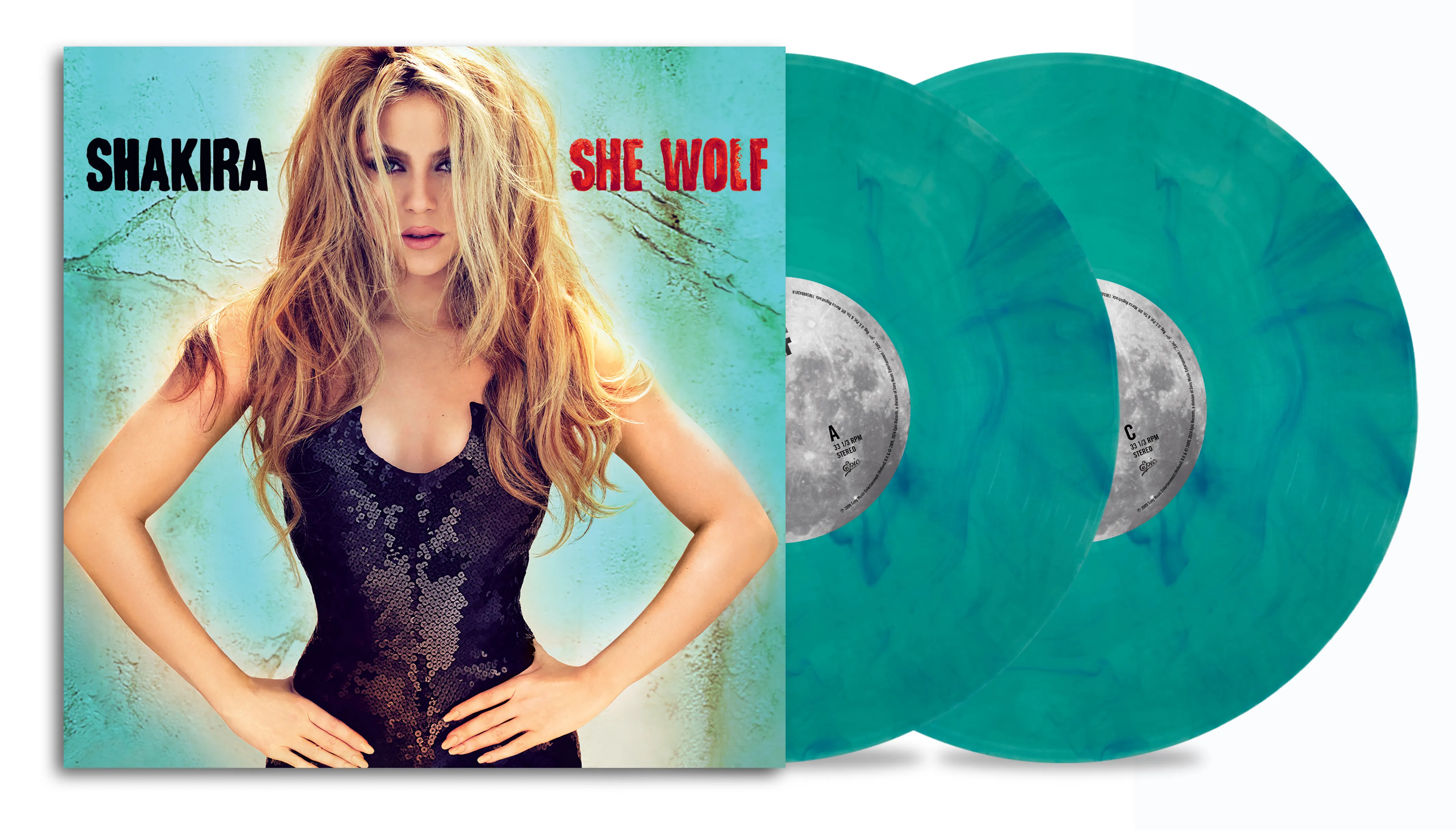 Shakira - She Wolf [Vinyl] [2LP] [Sea Glass with Turquoise Swirl Vinyl] NEW