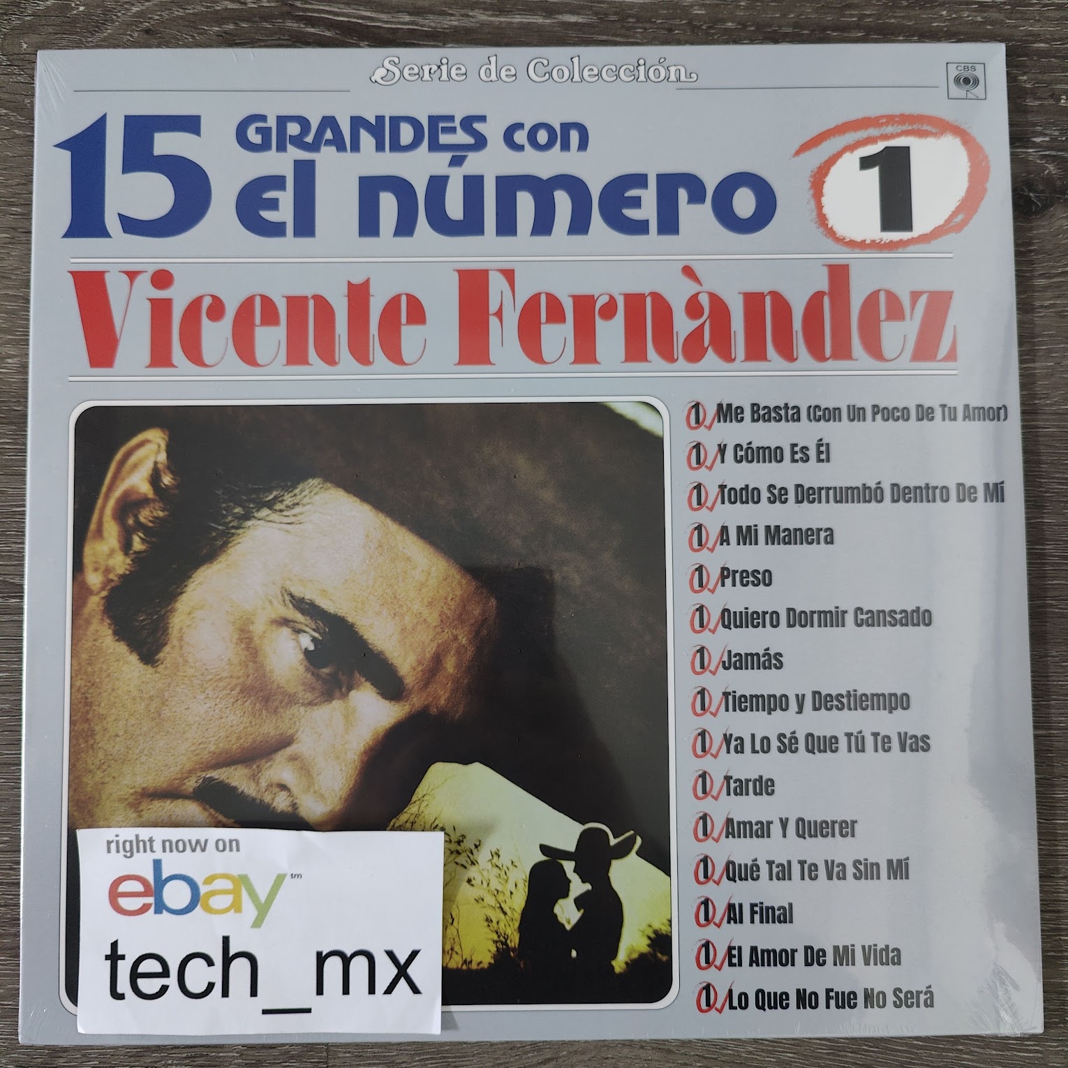 Vicente Fernandez - 15 Grandes Con El Numero Uno Vinyl LP NEW FREE USA Shipping